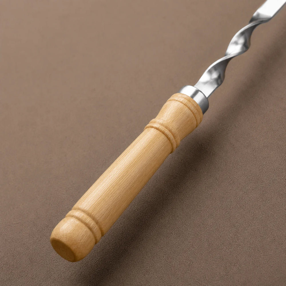 Grillspieße aus Edelstahl mit Holzgriff – 6er-Set